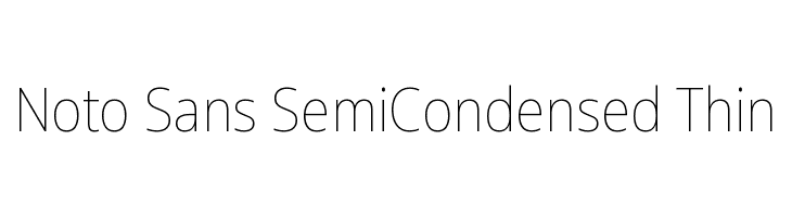 Noto Sans SemiCondensed Thin  font caratteri gratis