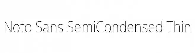 Noto Sans SemiCondensed Thin  تنزيل الخطوط