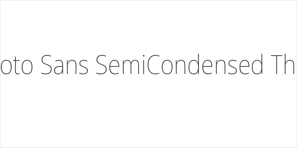 Noto Sans SemiCondensed Thin Logo