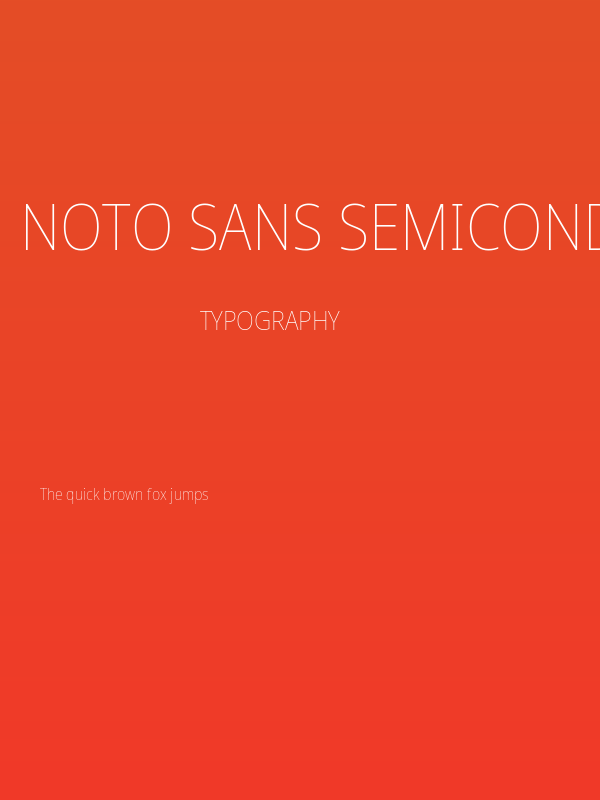 Noto Sans SemiCondensed Thin Poster