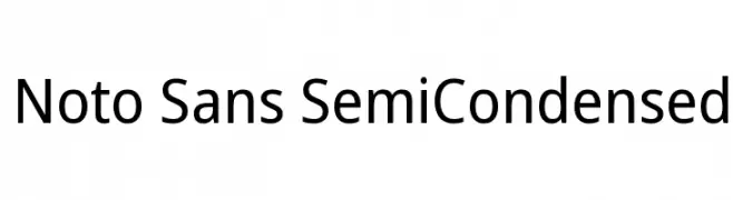 Noto Sans SemiCondensed  免费字体下载