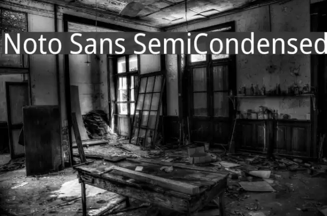 Noto Sans SemiCondensed Font examples