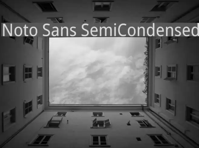 Noto Sans SemiCondensed Font examples