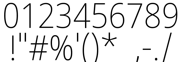 Noto Sans Sinhala SemiCondensed ExtraLight Font OTHER CHARS