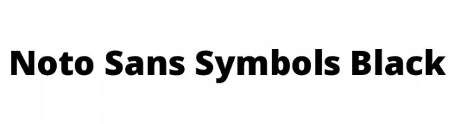 Noto Sans Symbols Black  Free Fonts Download