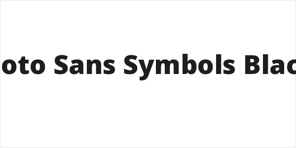 Noto Sans Symbols Black Logo