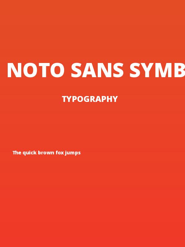 Noto Sans Symbols Black Poster