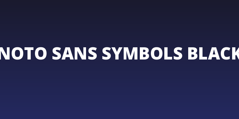 Noto Sans Symbols Black Social Header