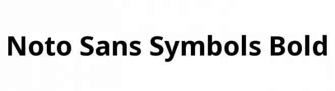Noto Sans Symbols Bold  Free Fonts Download