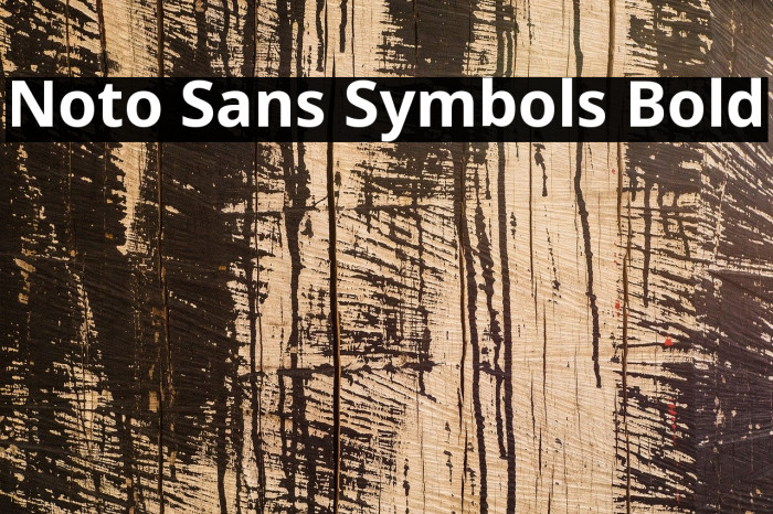 Noto Sans Symbols Bold Font examples