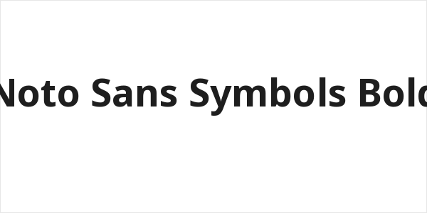 Noto Sans Symbols Bold Logo