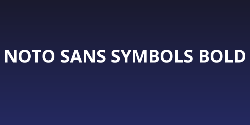 Noto Sans Symbols Bold Social Header