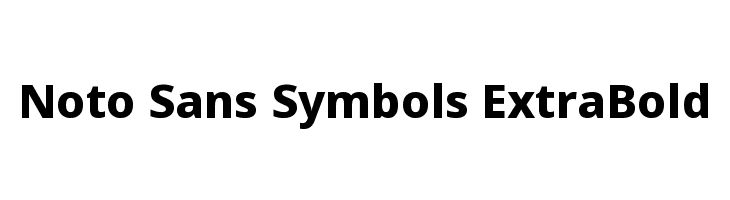 Noto Sans Symbols ExtraBold  Free Fonts Download