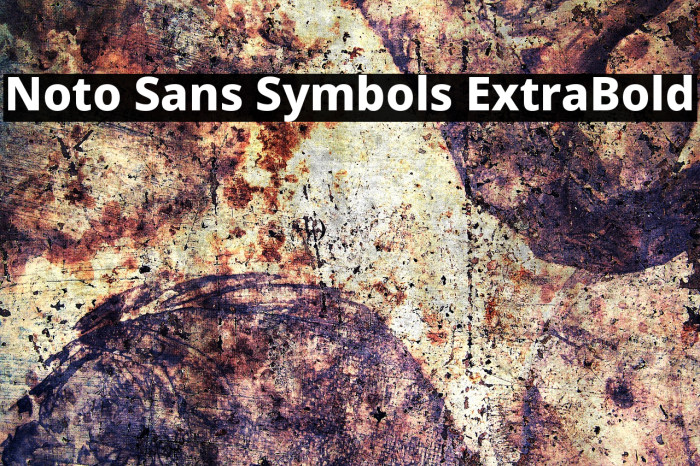 Noto Sans Symbols ExtraBold Font examples