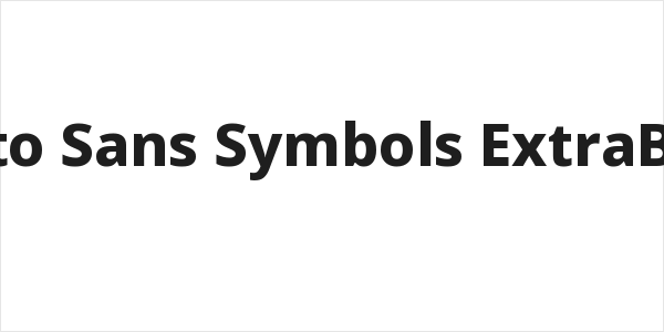 Noto Sans Symbols ExtraBold Logo