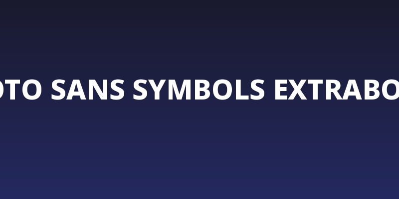 Noto Sans Symbols ExtraBold Social Header