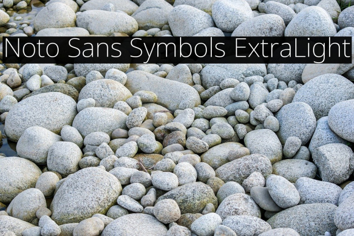 Noto Sans Symbols ExtraLight Font examples