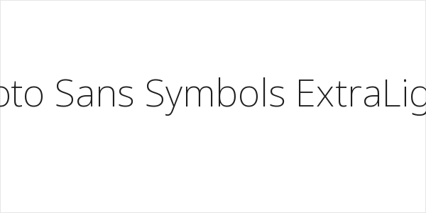 Noto Sans Symbols ExtraLight Logo