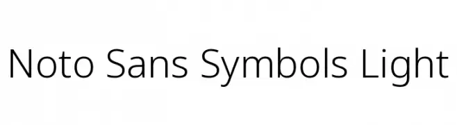 Noto Sans Symbols Light  Free Fonts Download