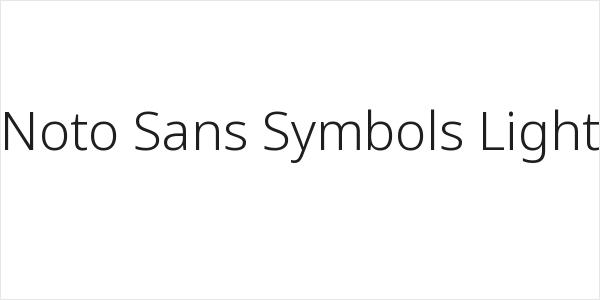 Noto Sans Symbols Light Logo