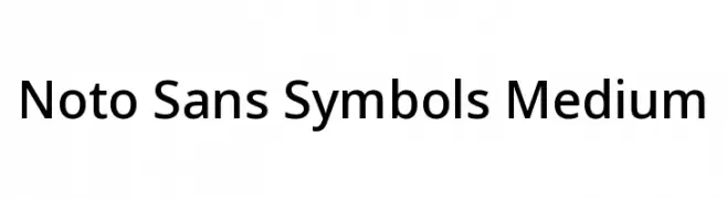 Noto Sans Symbols Medium  Free Fonts Download