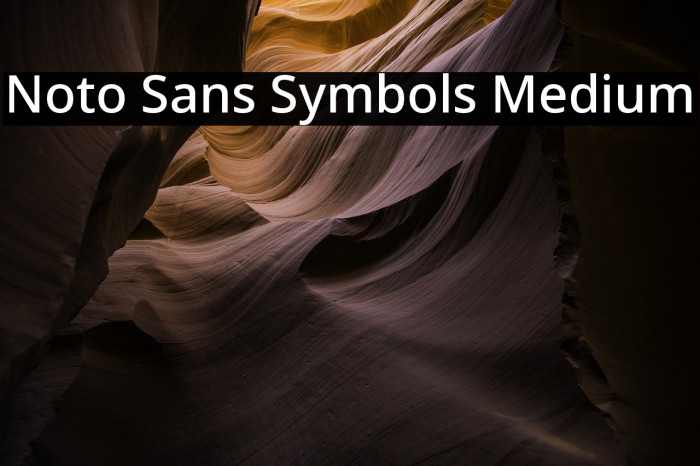 Noto Sans Symbols Medium Font examples