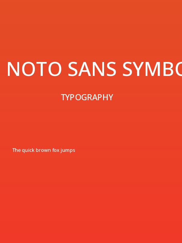 Noto Sans Symbols Medium Poster