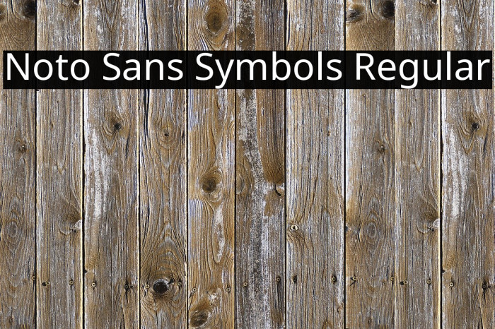Noto Sans Symbols Regular Font examples