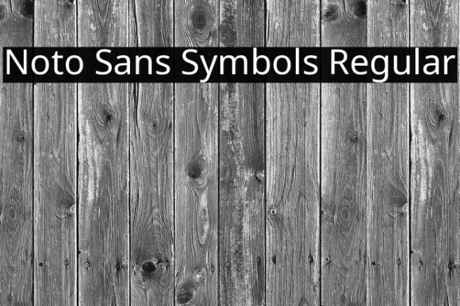 Noto Sans Symbols Regular Example 2