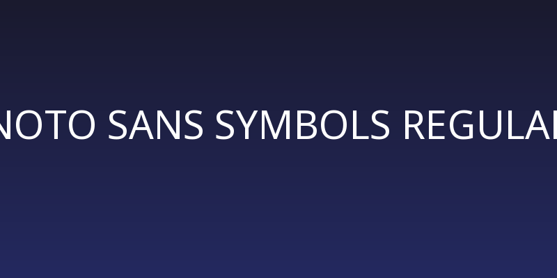 Noto Sans Symbols Regular Social Header