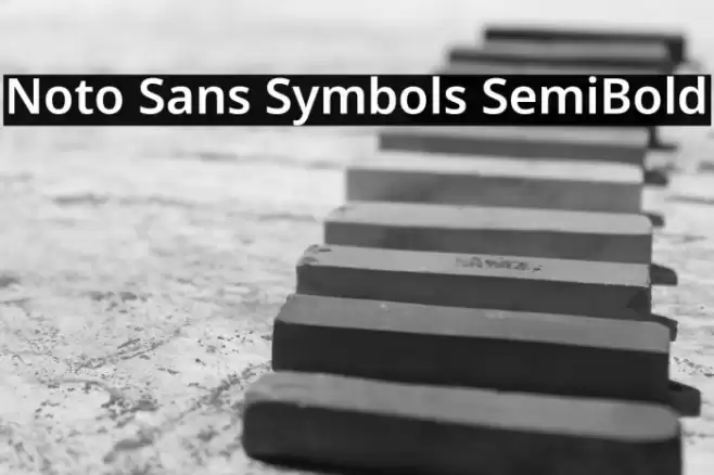 Noto Sans Symbols SemiBold Font examples