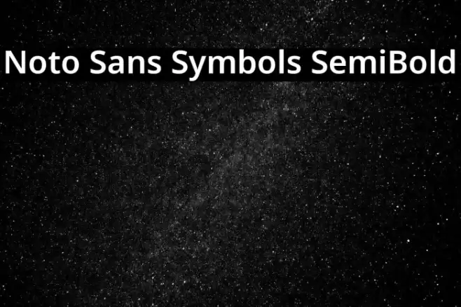 Noto Sans Symbols SemiBold Font examples