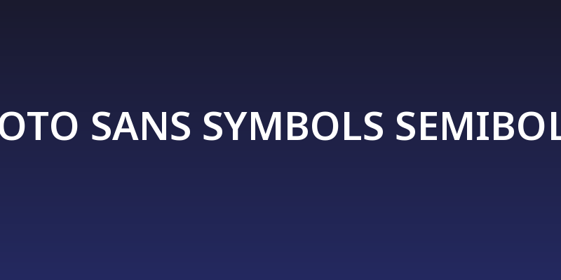 Noto Sans Symbols SemiBold Social Header