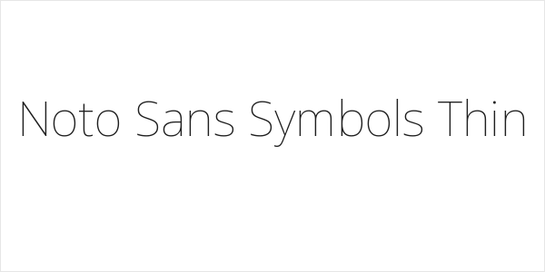 Noto Sans Symbols Thin Logo