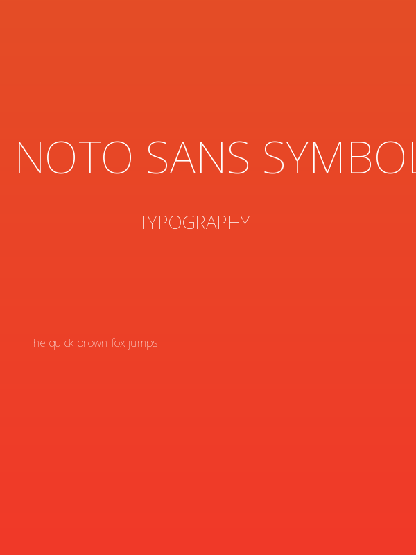 Noto Sans Symbols Thin Poster