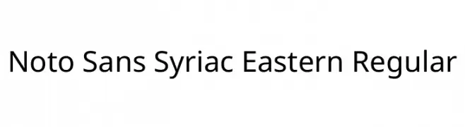 Noto Sans Syriac Eastern Regular フォント