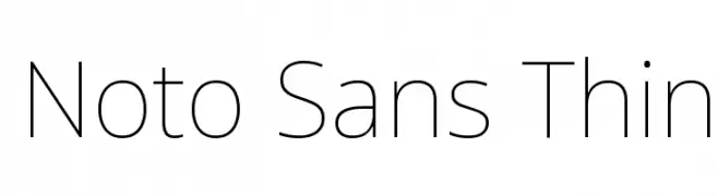 Noto Sans Thin  لخطوط تنزيل