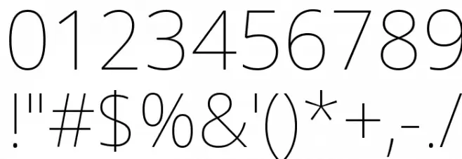 Noto Sans Thin Font OTHER CHARS