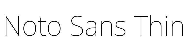 Noto Sans Thin  font caratteri gratis