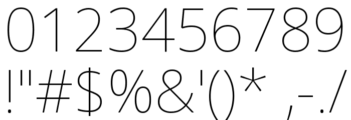 Noto Sans Thin Font OTHER CHARS