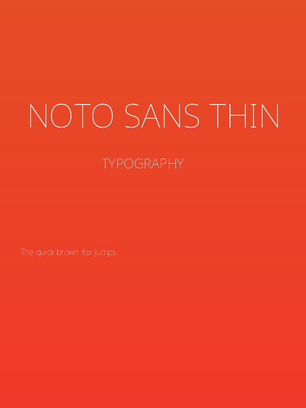 Noto Sans Thin Poster