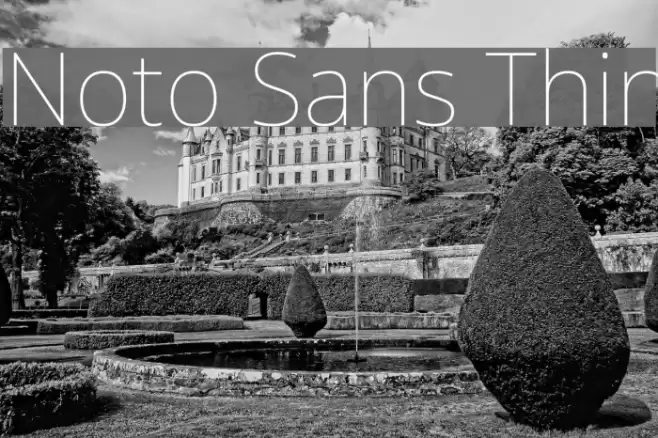 Noto Sans Thin Font examples
