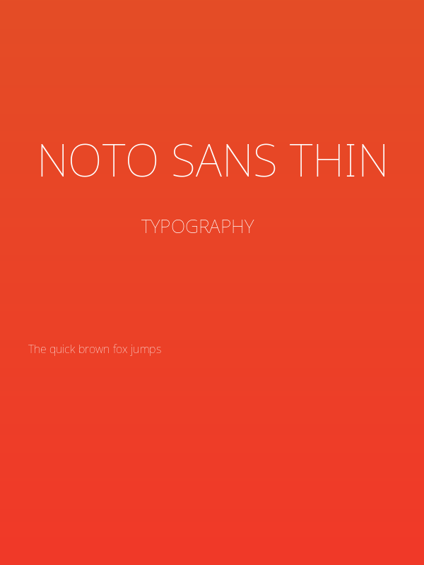 Noto Sans Thin Poster