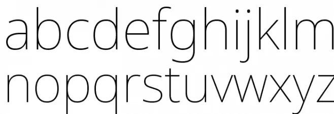 Noto Sans Thin Caratteri MINUSCOLO