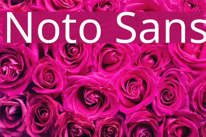 Noto Sans Font examples