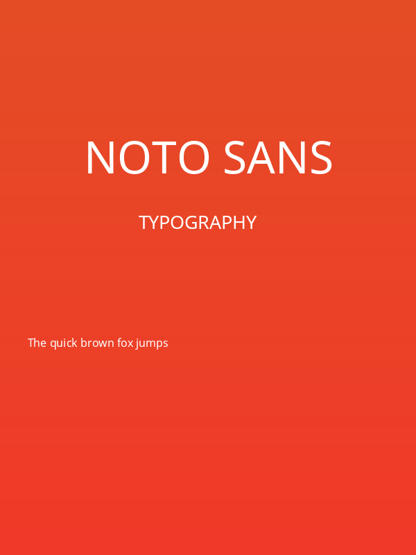 Noto Sans Poster