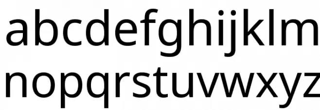 Noto Sans Caratteri MINUSCOLO