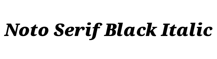 Noto Serif Black Italic  baixar fontes gratis