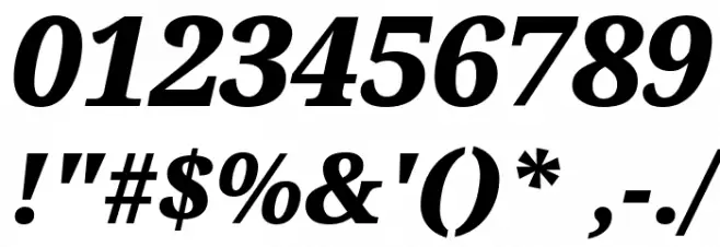 Noto Serif Black Italic Font OTHER CHARS