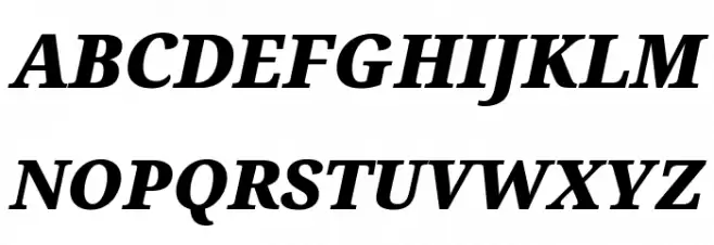 Noto Serif Black Italic Schriftart Groß